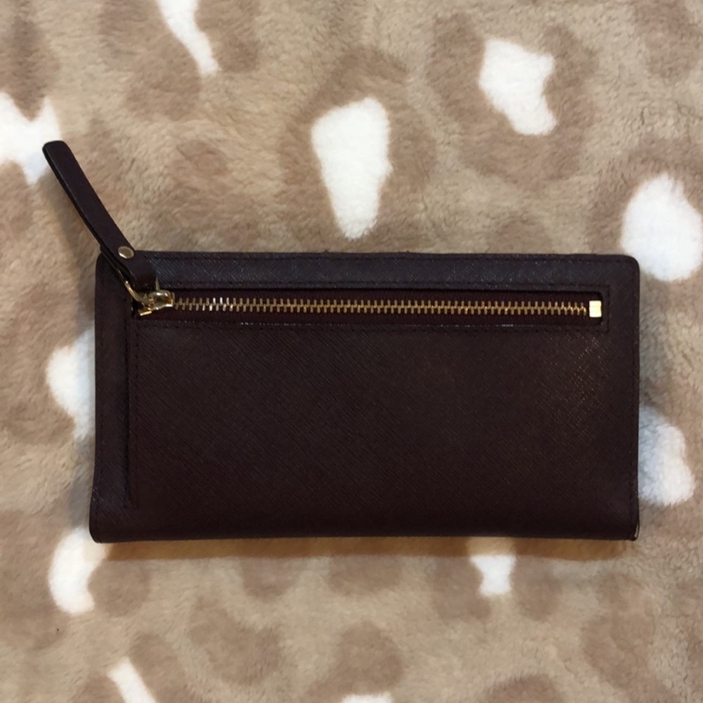 kate spade Burgundy Leather Continental Wallet - Picture 2 of 3
